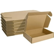 9x6x2 Shipping Boxes Set of 25, Small Corrugated Cardboard Boxes Packaging Boxes for Small Business,Brown