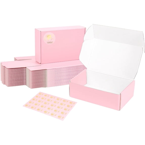 9x6x2 Shipping Boxes for Packaging, 45 Pack Colorful Corrugated ...