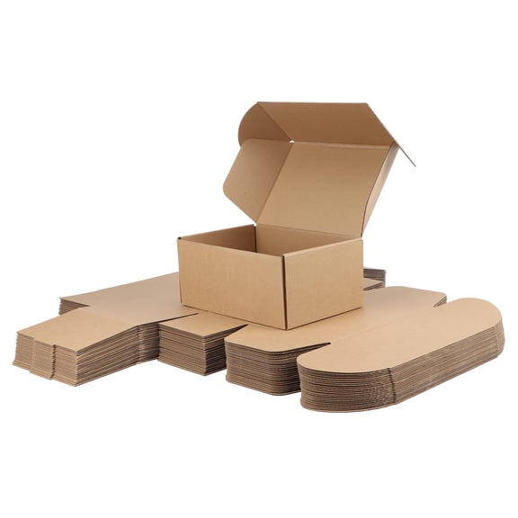 9x6x4 inch Gift Shipping Boxes Bulk 25 Pack Brown, Tab Lock Tuck Top Mailing Boxes for Packaging Small Business, Small Cardboard Mailer Boxes for Wrapping Present