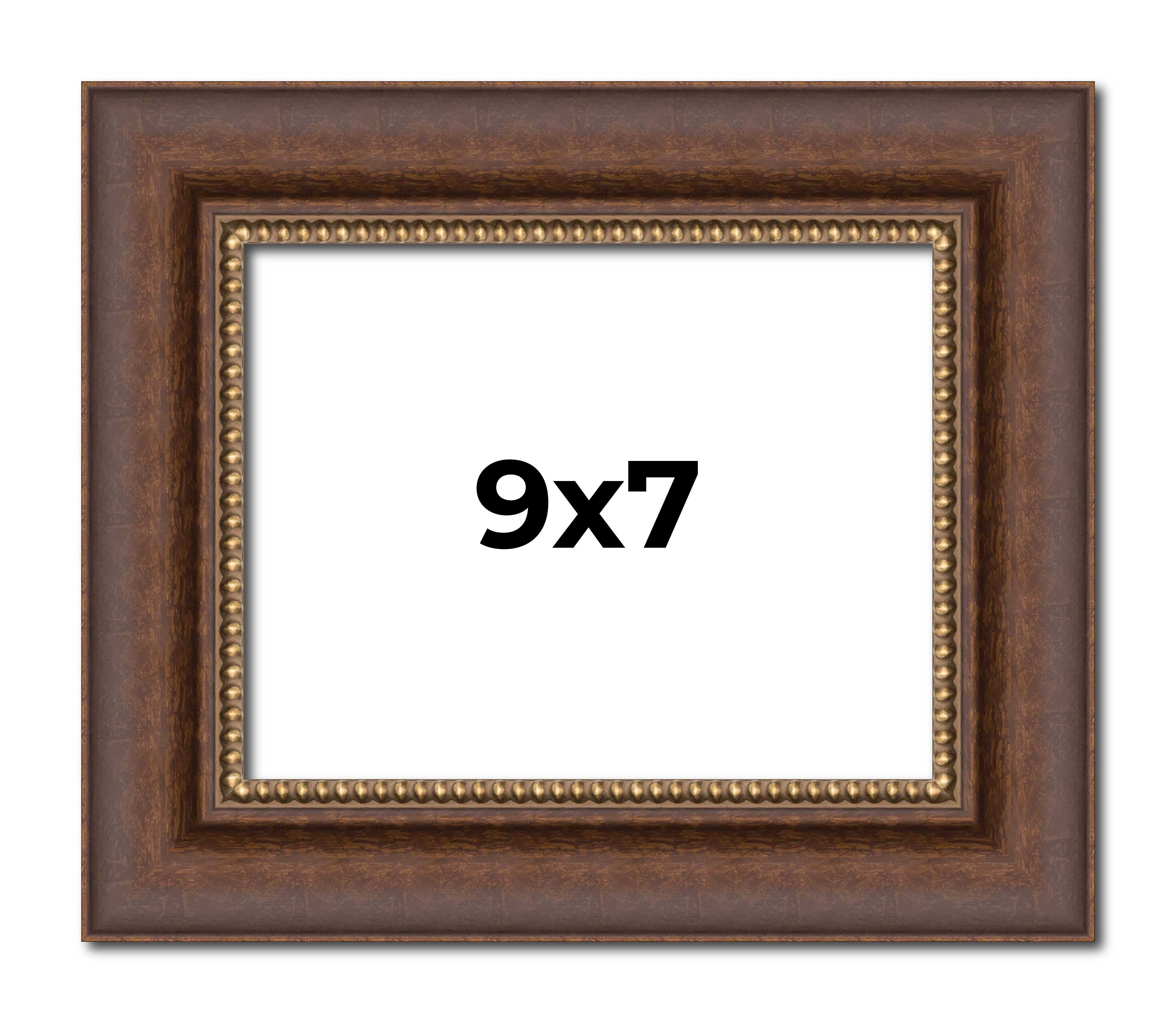 9x7 Copper and Brown Real Wood Picture Frame Width 2 inches | Interior ...