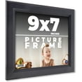 thumbnail image 1 of 9x7 Frame Black Passaggi Solid Wood Picture Frame Width 1.5 Inches | Interior Frame Depth 0.5, 1 of 8
