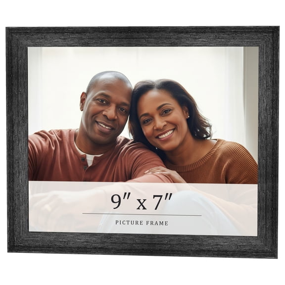 9x7 Frame Black Real Wood Picture Frame Width 1.5 inches | Interior Frame Depth 0.5 inches | Barn