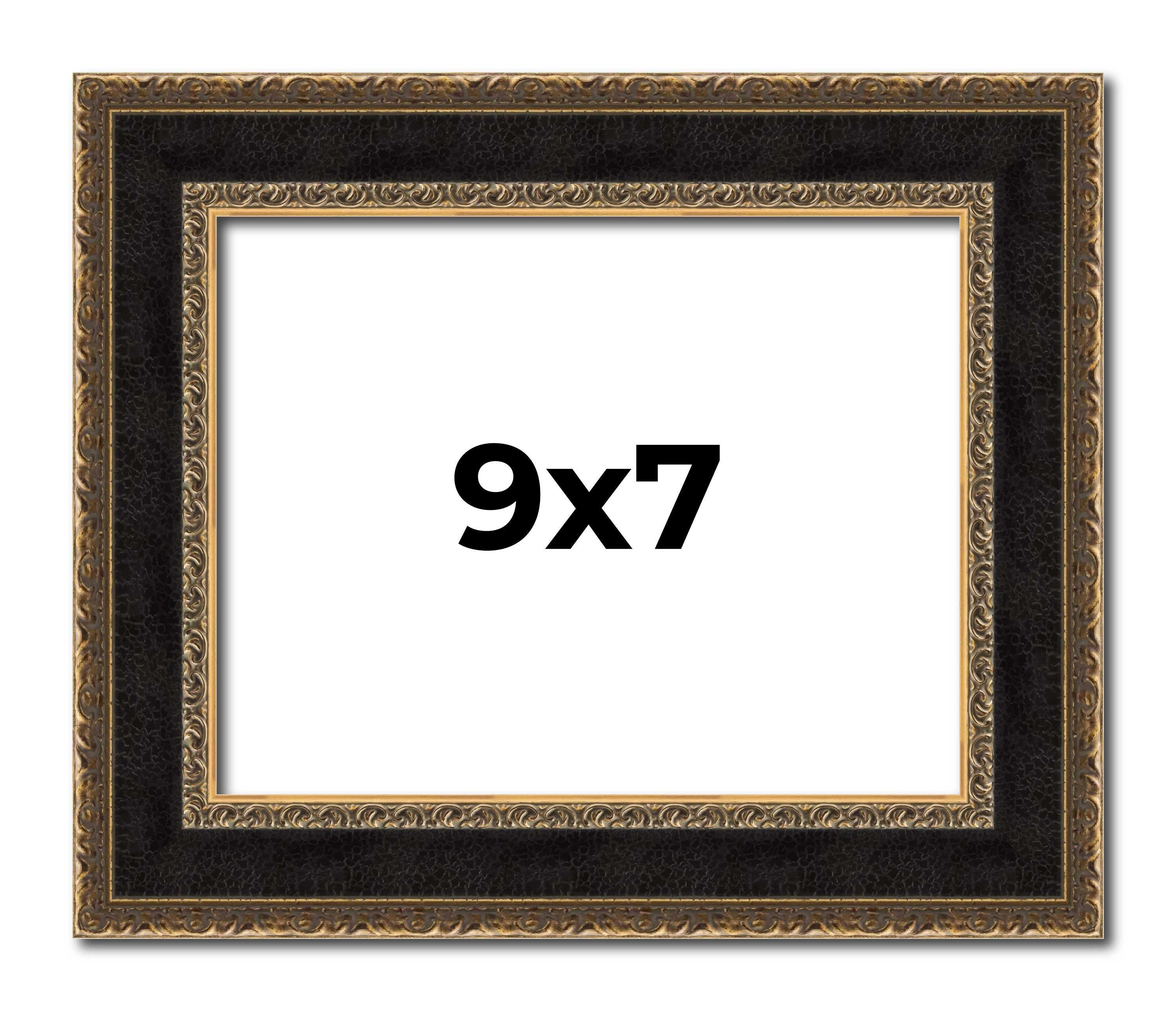 9x7 Frame Gold Antique Vintage Sold Wood Picture Frame | 1.75 Inch ...