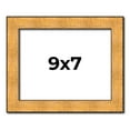 thumbnail image 1 of 9x7 Frame Gold Rustic Solid Wood Picture Frame | 1.25 Inch Wide Moulding | Rustique Gold Collection, 1 of 8