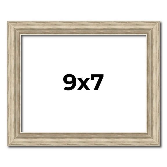 9x7 Frame Grey Solid Wood Picture Frame Width 1 Inches | Interior Frame Depth 0.5 Inches |