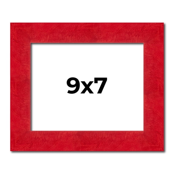 9x7 Frame Red Burl Solid Wood Picture Frame Width 1.75 Inches | Interior Frame Depth 0.5 Inches |