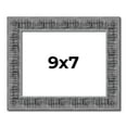 thumbnail image 1 of 9x7 Frame Silver Black Rustic Sonoma Solid Wood Picture Frame | 1.5 Inch Moulding Width | Complete, 1 of 8