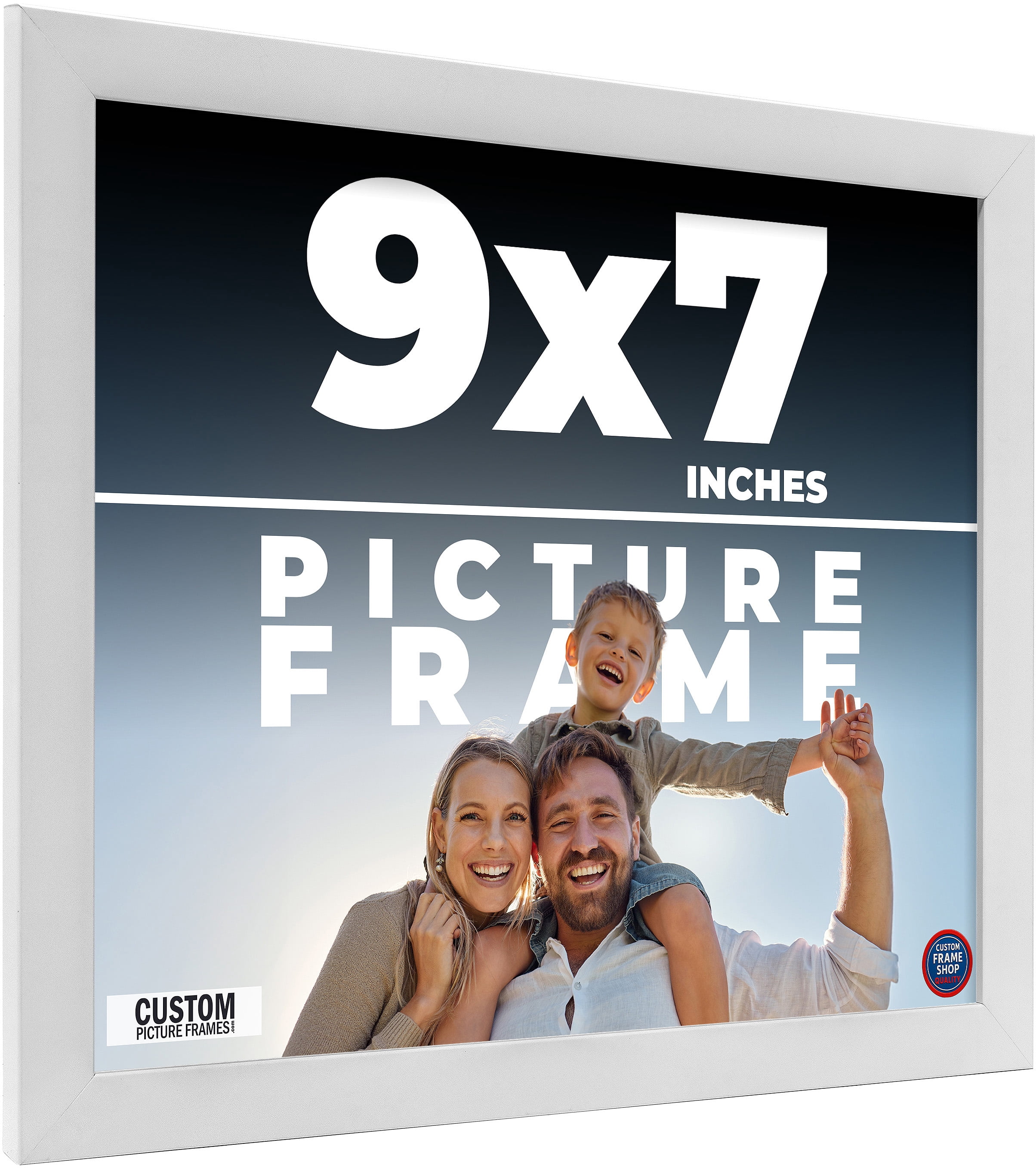 9x7 Frame White Real Wood Picture Frame Width 0.75 inches | Interior ...