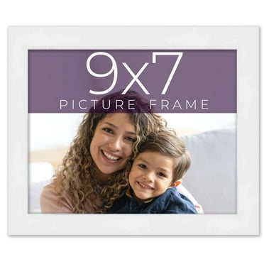 9x7 Frame White Real Wood Picture Frame Width 0.75 inches | Interior Frame Depth 0.5 inches |