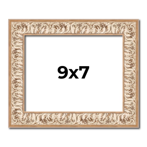 9x7 Frame White Real Wood Picture Frame Width 1.5 inches | Interior Frame Depth 0.5 inches | Aurora