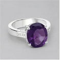 thumbnail image 1 of 9x7MM Oval Shape Amethyst Gemstone 925 Sterling Silver Solitaire Women Valentines Day Gifts Ring, 1 of 3