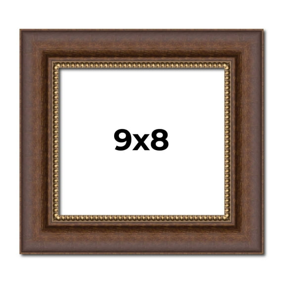 9x8 Copper and Brown Real Wood Picture Frame Width 2 inches | Interior Frame Depth 0.5 inches |
