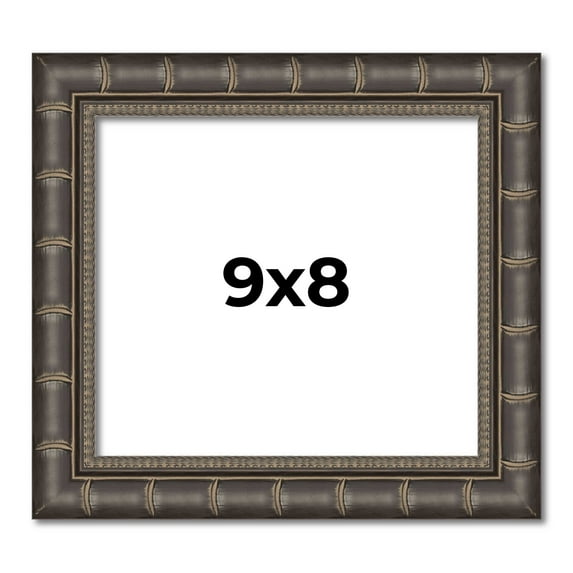 9x8 Frame Black Bamboo Solid Wood Picture Frame Width 1.5 Inches | Interior Frame Depth 0.5 Inches