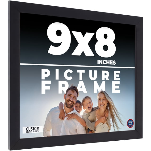 9x8 Frame Black Real Wood Picture Frame Width 0.75 inches | Interior ...