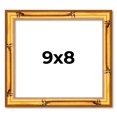 thumbnail image 1 of 9x8 Frame Gold Bamboo Solid Wood Picture Frame | 1 Inch Moulding Width | Interior Frame Depth 0.75, 1 of 8