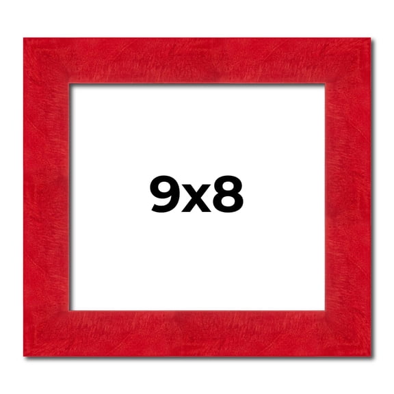 9x8 Frame Red Burl Solid Wood Picture Frame Width 1.75 Inches | Interior Frame Depth 0.5 Inches |