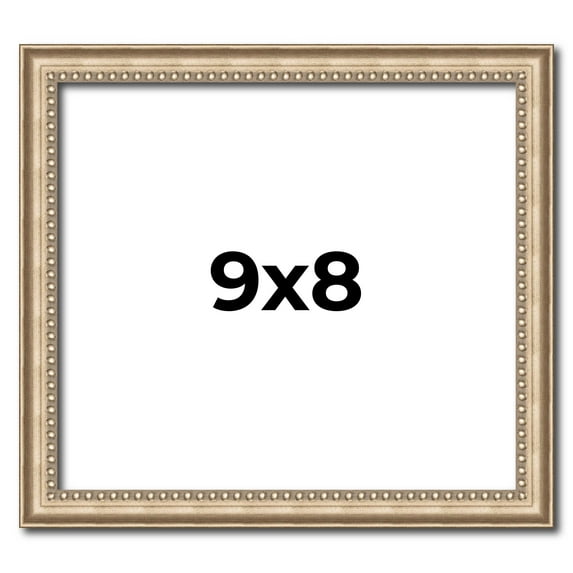 9x8 Frame Silver Real Wood Picture Frame Width 0.75 Inches | Interior Frame Depth 0.5 Inches |