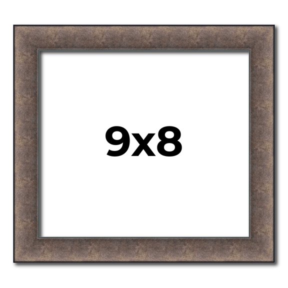 9x8 Frame Silver Real Wood Picture Frame Width 1.25 Inches | Interior Frame Depth 0.5 Inches | Diem