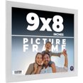 thumbnail image 1 of 9x8 Frame White Solid Wood Picture Frame Includes UV Acrylic Shatter Guard Front, Acid Free Foam, 1 of 8