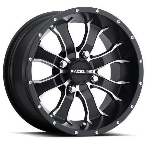 9x8 Raceline A77 Mamba UTV Black Wheel 4x115 (-1mm)