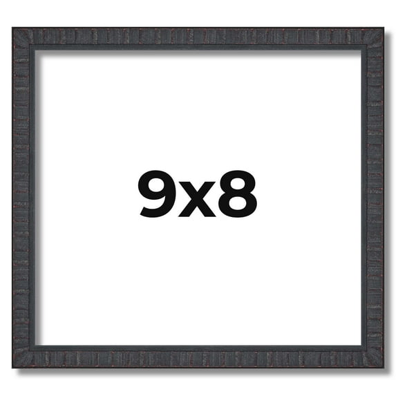 9x8 Rustic Brown Real Wood Picture Frame Width 0.75 inches | Interior Frame Depth 0.5 inches |
