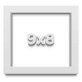 thumbnail image 1 of 9x8 Shadow Box High Gloss White Display Frame | 1.625 Inches Deep | 1 Inch Moulding Width | Solid, 1 of 4