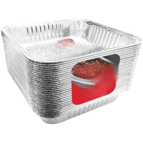 9x9 Aluminum Foil Pans - 8.75" L Rim (30 Pack) Square Tins for Toaster Oven- Cooking Lasagna, Casserole, and Doing Food Prep - Disposable Baking Pan for Cake or Brownie Dish$$