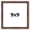 thumbnail image 1 of 9x9 Frame Brown Bamboo with Dark Coffee/Walnut Finish | Solid Wood Picture Frame Width 0.75 Inches, 1 of 8
