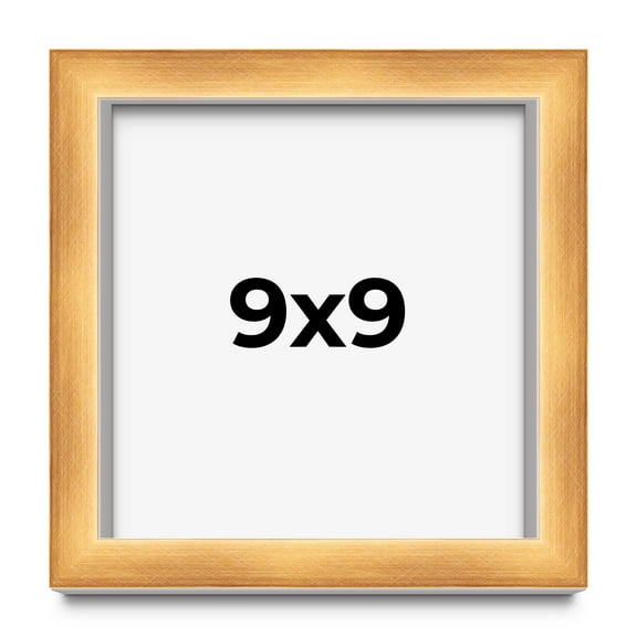 9x9 Shadow Box Bronze Cross-Brushed Display Frame | 1.625 Inches Deep Solid Wood | UV Resistant