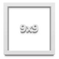 thumbnail image 1 of 9x9 Shadow Box Frame White | 1 Inches Deep Real Wood Contemporary Shadowbox Display Frame | UV, 1 of 7