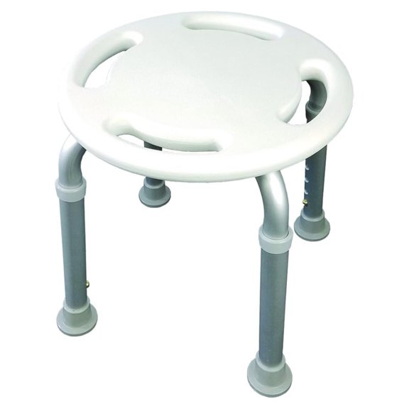 A-0145A Tool-Free Adjustable Round Assisting Bath or Shower Stool