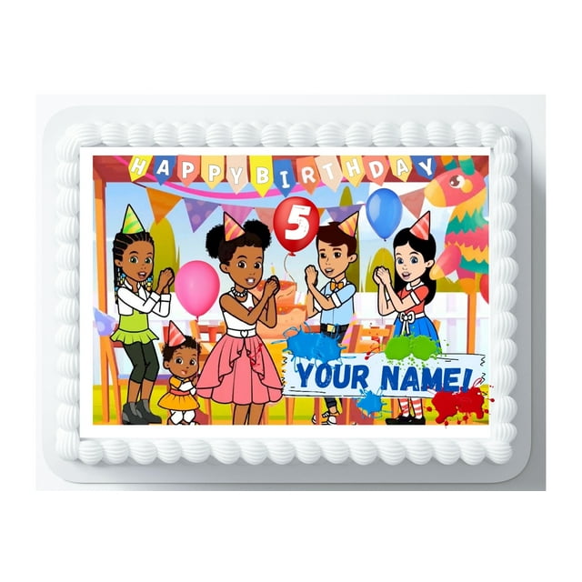 A 1/4 Gracie's corner Theme, Kids Birthday Edible Cake Topper