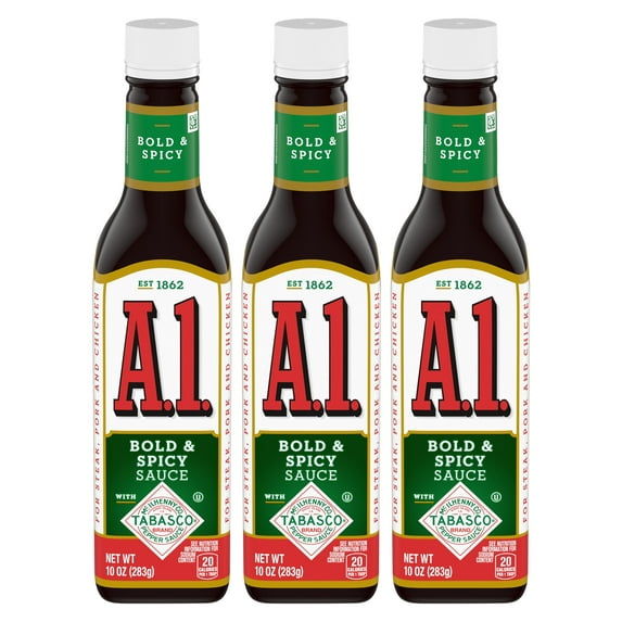 A.1. Bold & Spicy Sauce, 10 oz Bottle (3-Pack)