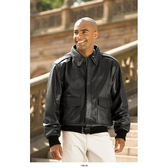 A-1 COWHIDE BOMBER Black 1080-4XL