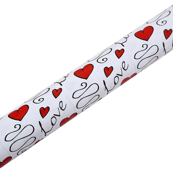 A 1 Roll Heart Shape Printed Wrapping Paper A Design For Valentine Day Gift Box Holiday Gift Wrapping And Present Decoration