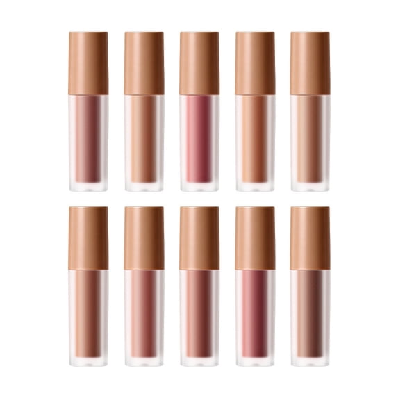 A 10 Color Matte Velvet Air Lip Stain Set Long Lasting Transfer Proof Waterproof Lip Gloss