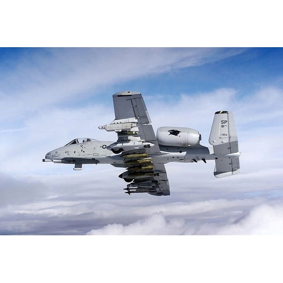 A-10 Warthog Thunderbolt II - 24x36 Inch Laminated Aviation Poster - Stunning Detail and Bold Colors