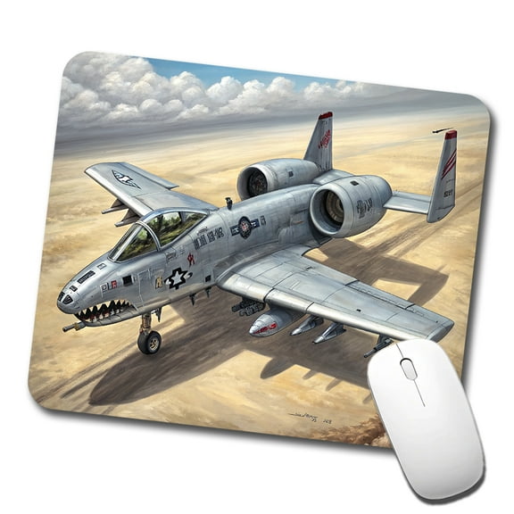 A-10 Warthog Thunderbolt II US Air Force Ground Attack Plane Mouse Pad Low Profile Gaming Mat