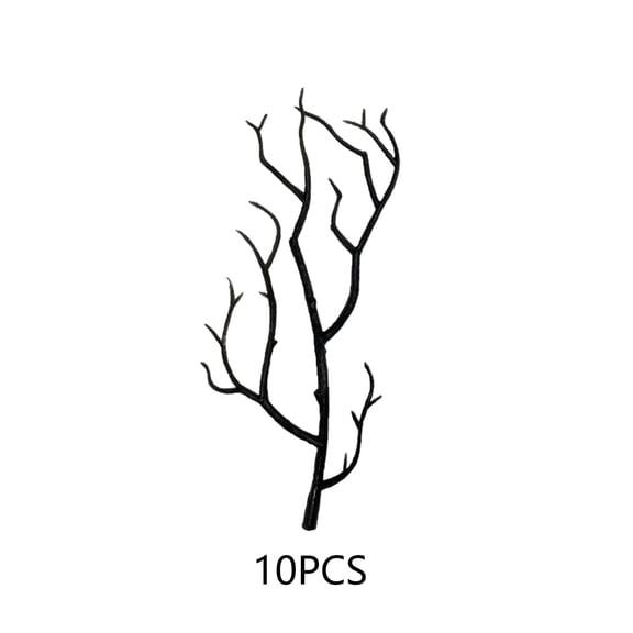 A 10Pcs Halloween Bare Twigs Artificial Branches For Vase Fillers Home Table Scary Decor Plastic