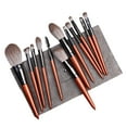 thumbnail image 1 of A 12 Piece Makeup Brush Set With Empty Envelope Bag For Travel, 1 of 9