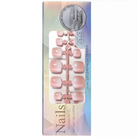 A 120 Piece Hollow False Nails For Toe And Fingernail Art