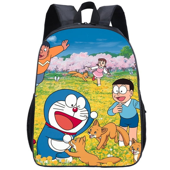 A 16-inch Doraemon printed backpack