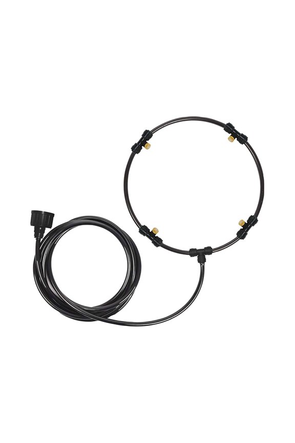 A 16In Outdoor Misting Fan Ring 4 Nozzle Water Mist Cooling System For Patio Garden Efficient Portable Easy Install Quiet Operation Adjustable