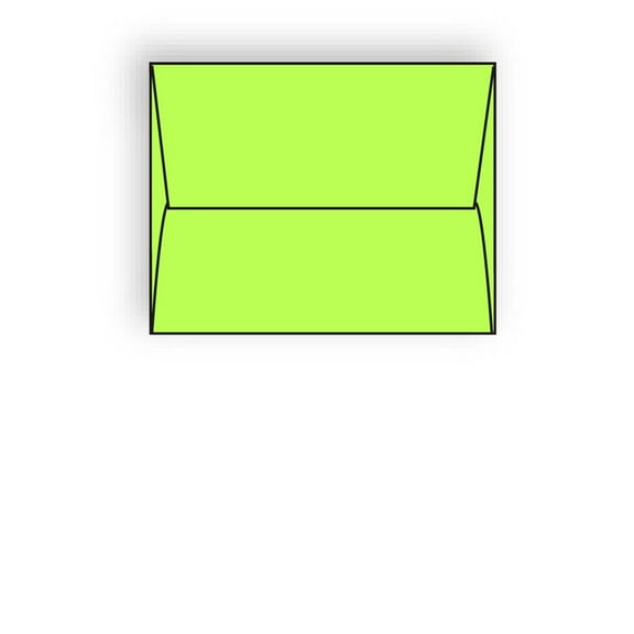 #A-2 Announcement Envelopes, 4-3/8" x 5-3/4", 24#, Brightly Colored Lime, Square Flaps Down (Box of 500)