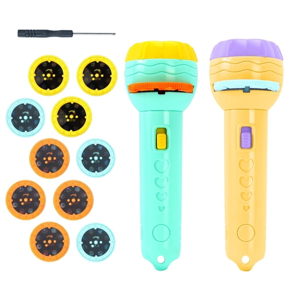 A 2 Pack Projection Flashlight Toy For Kids Childrens Early Education Picture Dinosaur