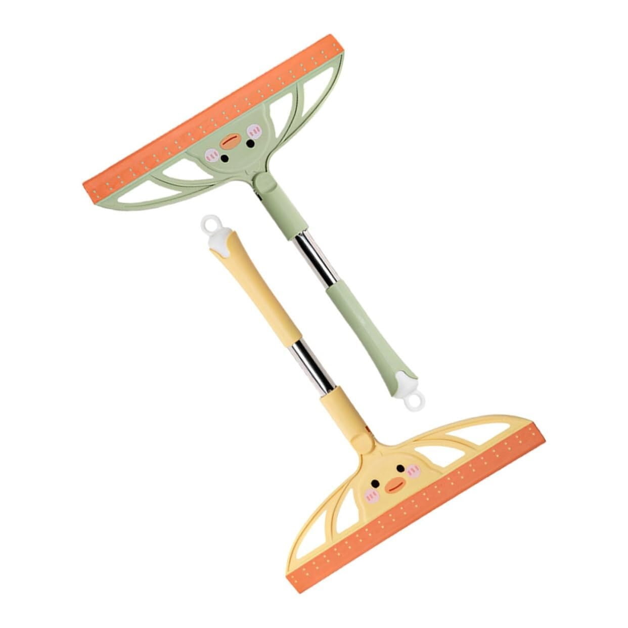 A 2 Pcs Double-Sided Squeegee for Shower Rv and Car Windows Mirror Cleaner Tile Floor Scraper Sturdy and Easy to Use Yellow Green