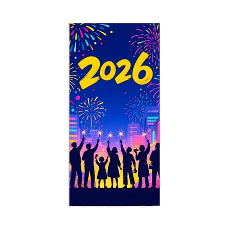 A 2026 New Year Door Cover For Party Atmospheres And Decorative Banners