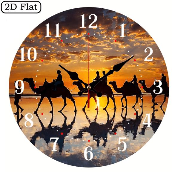 A 2D flat "Desert Camel caravan" modern home art piece, an ideal choice for Christmas, New Year and birthday gifts