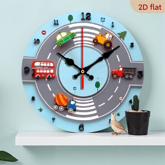 A 2D flat "Vehicle road" modern home art piece, an ideal choice for Christmas, New Year and birthday gifts