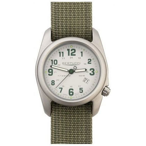 A-2T Field Colors Mens Titanium Watch - Drab Nylon Strap - Caprili Stone Dial - 12706
